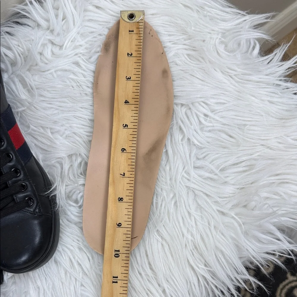 GUCCI ACE Black Sneakers with Red and Gold Accents bee 5 - Picture 16 of 16